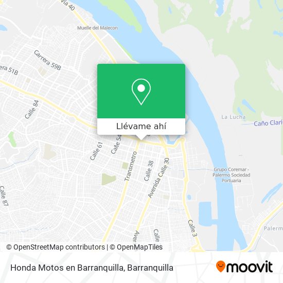 Mapa de Honda Motos en Barranquilla