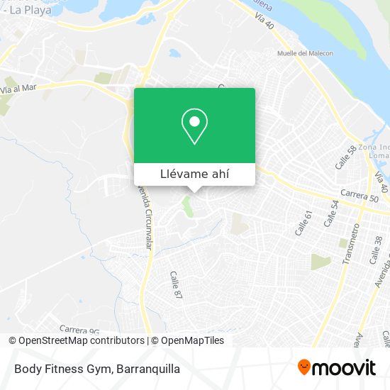 Mapa de Body Fitness Gym