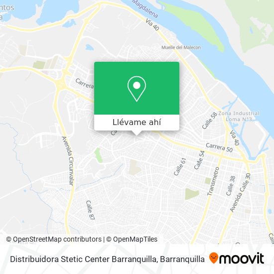 Mapa de Distribuidora Stetic Center Barranquilla