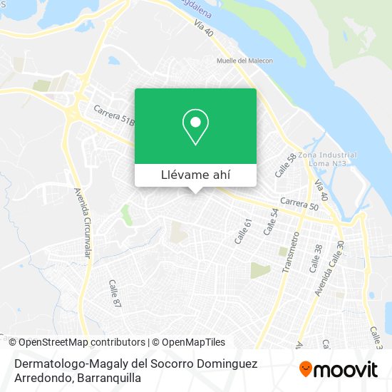 Mapa de Dermatologo-Magaly del Socorro Dominguez Arredondo