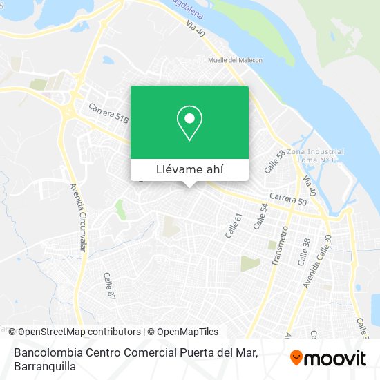 Mapa de Bancolombia Centro Comercial Puerta del Mar