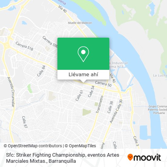 Mapa de Sfc: Striker Fighting Championship, eventos Artes Marciales Mixtas.