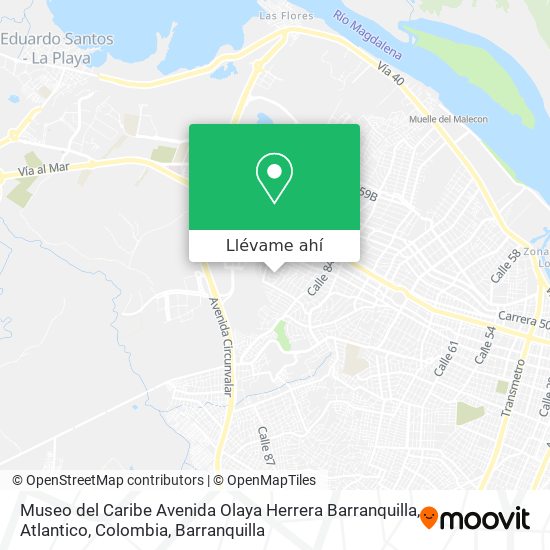 Mapa de Museo del Caribe Avenida Olaya Herrera Barranquilla, Atlantico, Colombia