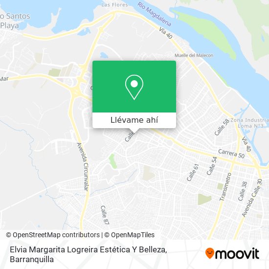 Mapa de Elvia Margarita Logreira Estética Y Belleza