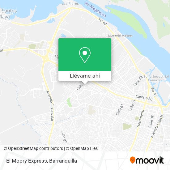 Mapa de El Mopry Express