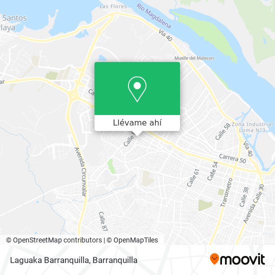 Mapa de Laguaka Barranquilla