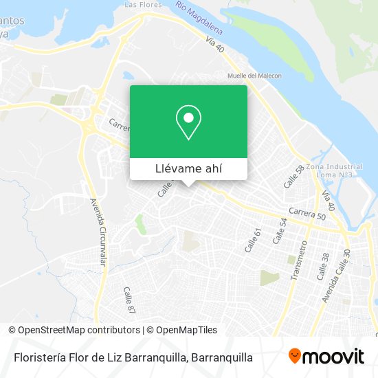 Mapa de Floristería Flor de Liz Barranquilla
