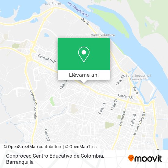 Mapa de Conprocec Centro Educativo de Colombia