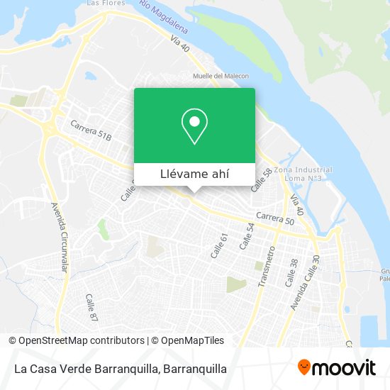 Mapa de La Casa Verde Barranquilla