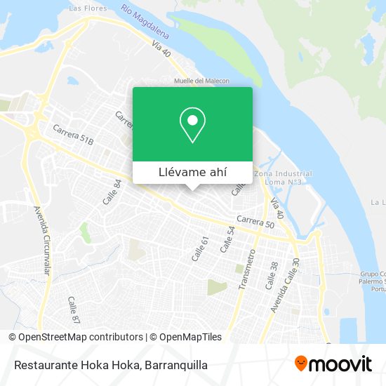 Mapa de Restaurante Hoka Hoka