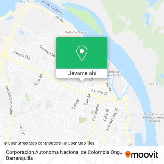 Mapa de Corporación Autonoma Nacional de Colombia Ong.