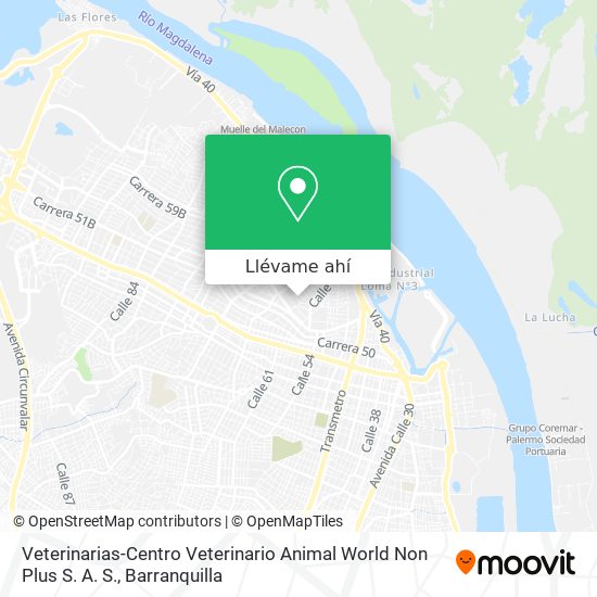 Mapa de Veterinarias-Centro Veterinario Animal World Non Plus S. A. S.