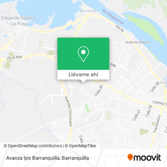 Mapa de Avanza Ips Barranquilla