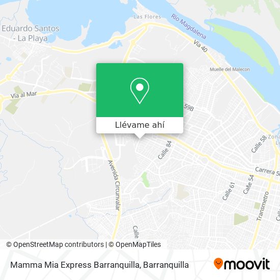 Mapa de Mamma Mia Express Barranquilla