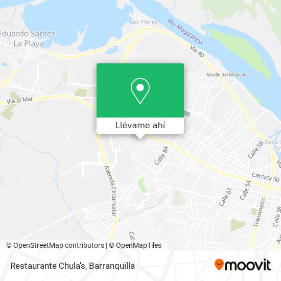 Mapa de Restaurante Chula's