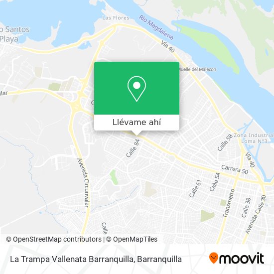 Mapa de La Trampa Vallenata Barranquilla