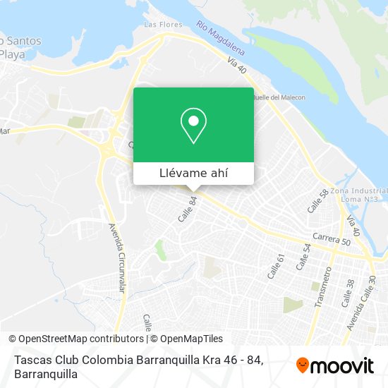Mapa de Tascas Club Colombia Barranquilla Kra 46 - 84