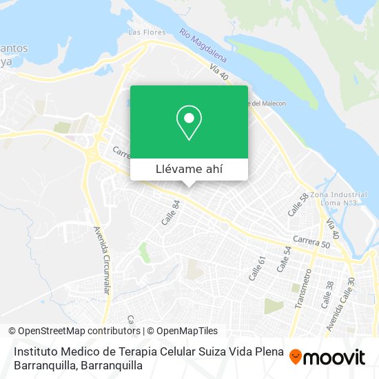 Mapa de Instituto Medico de Terapia Celular Suiza Vida Plena Barranquilla