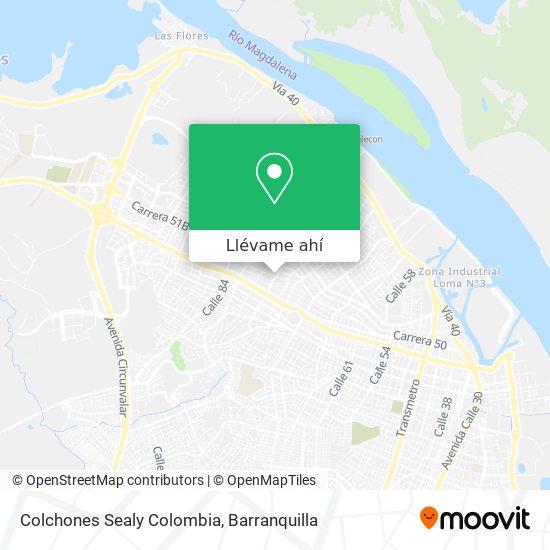 Mapa de Colchones Sealy Colombia
