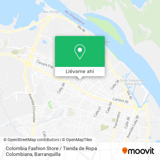 Mapa de Colombia Fashion Store / Tienda de Ropa Colombiana