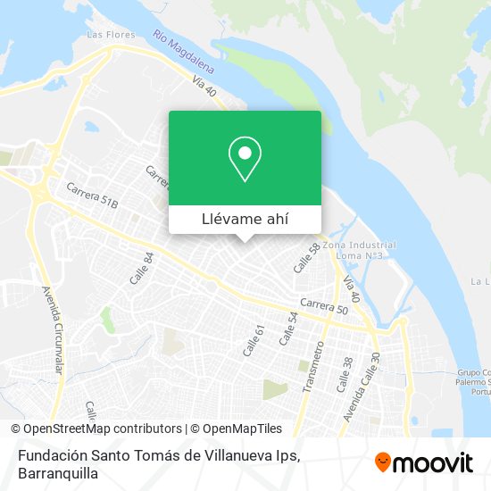 Mapa de Fundación Santo Tomás de Villanueva Ips