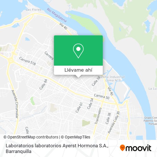 Mapa de Laboratorios laboratorios Ayerst Hormona S.A.