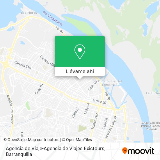 Mapa de Agencia de Viaje-Agencia de Viajes Exictours