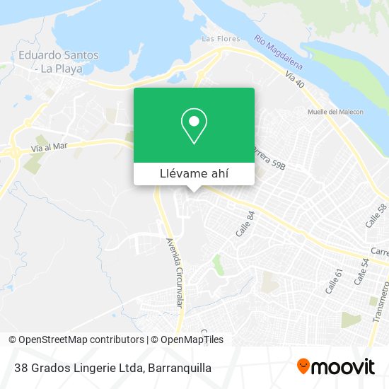 Mapa de 38 Grados Lingerie Ltda