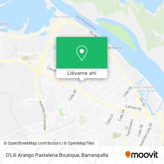 Mapa de D'Lili Arango Pasteleria Boutique