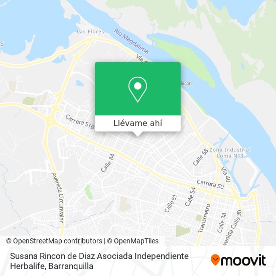 Mapa de Susana Rincon de Diaz Asociada Independiente Herbalife
