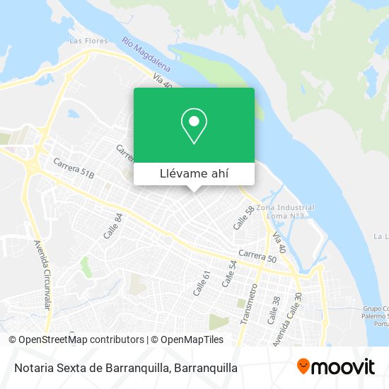 Mapa de Notaria Sexta de Barranquilla