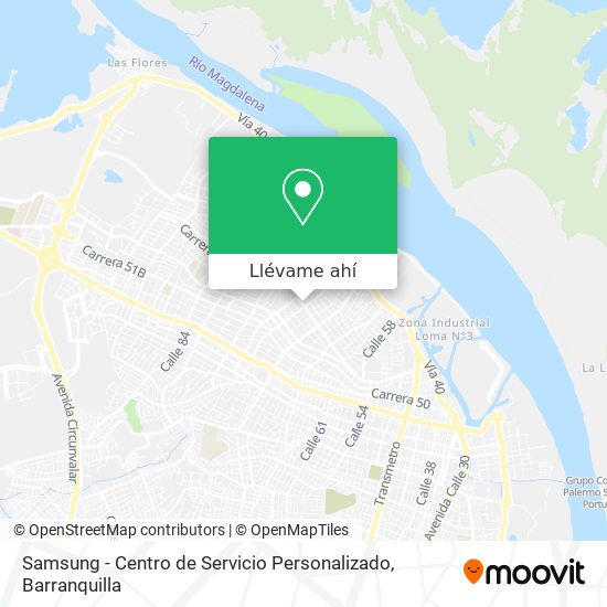 Mapa de Samsung - Centro de Servicio Personalizado
