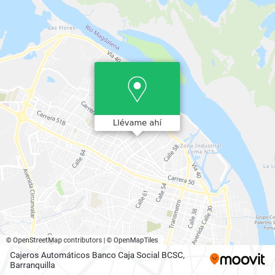 Mapa de Cajeros Automáticos Banco Caja Social BCSC