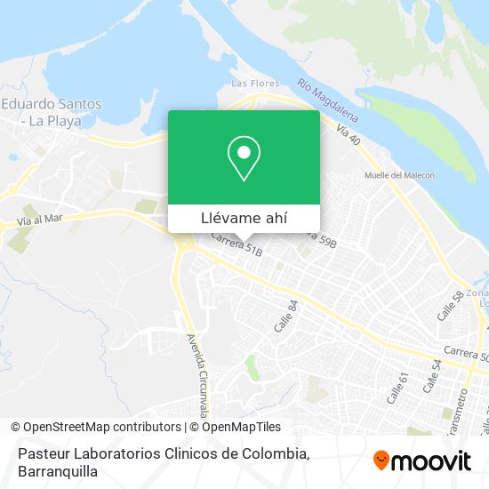 Mapa de Pasteur Laboratorios Clinicos de Colombia