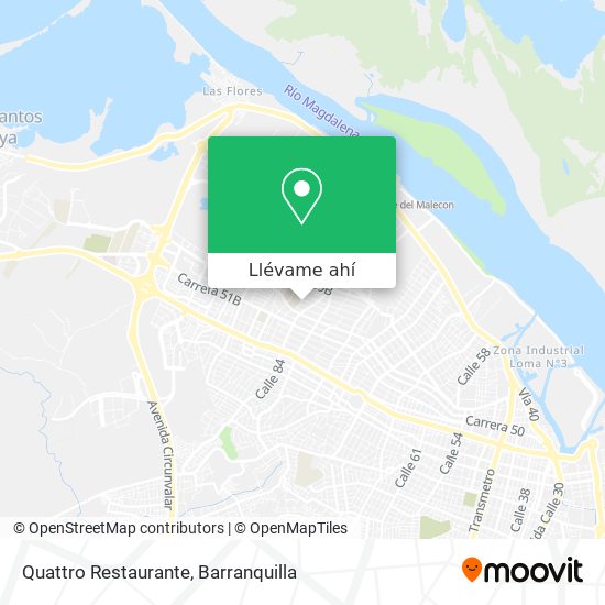 Mapa de Quattro Restaurante