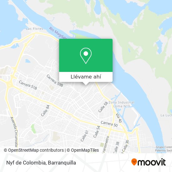 Mapa de Nyf de Colombia