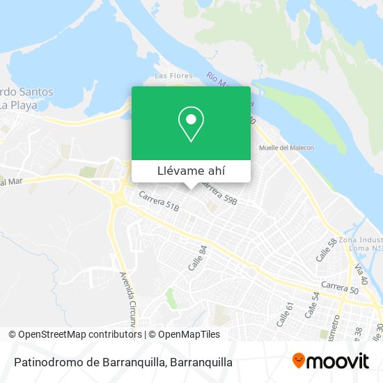 Mapa de Patinodromo de Barranquilla