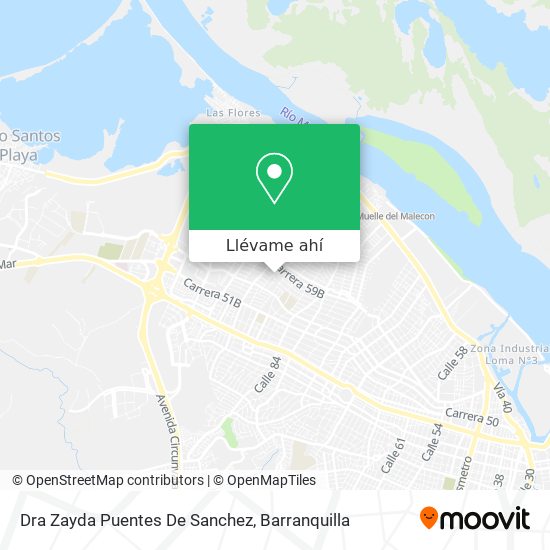 Mapa de Dra Zayda Puentes De Sanchez