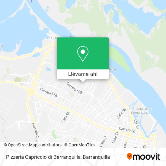 Mapa de Pizzería Capriccio di Barranquilla