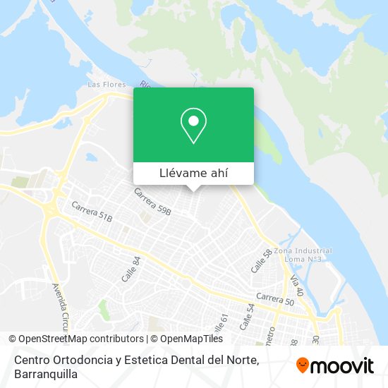 Mapa de Centro Ortodoncia y Estetica Dental del Norte