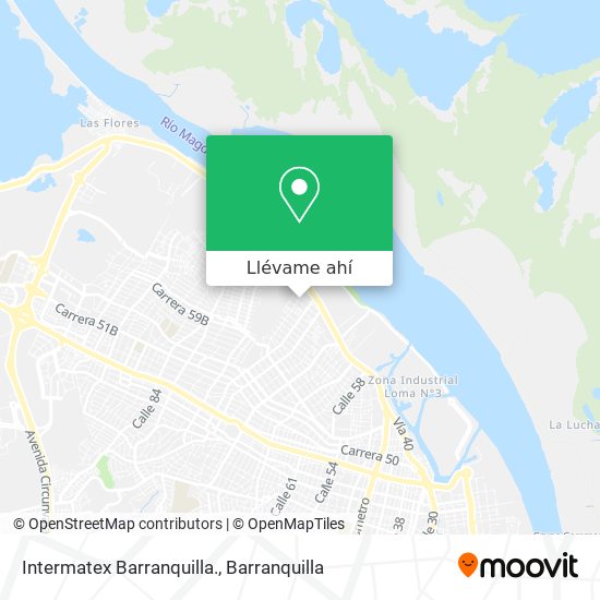 Mapa de Intermatex Barranquilla.