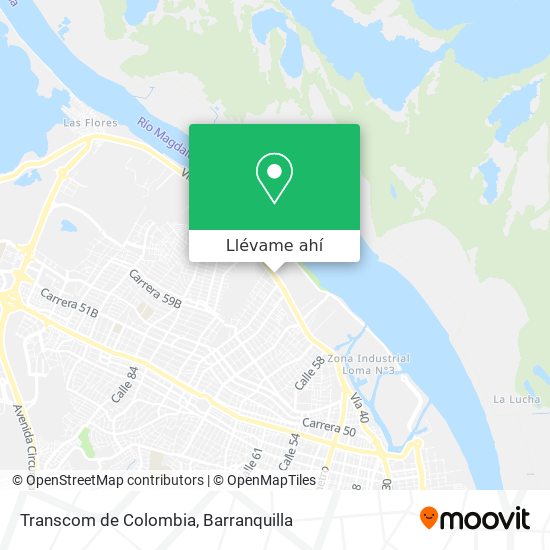Mapa de Transcom de Colombia