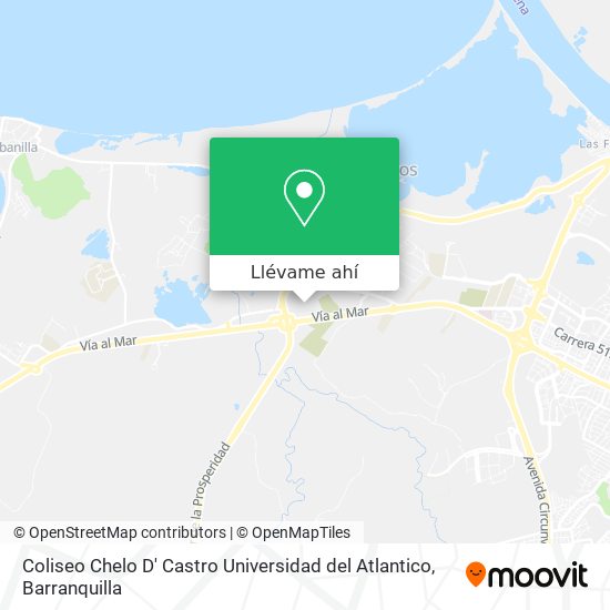 Mapa de Coliseo Chelo D' Castro Universidad del Atlantico
