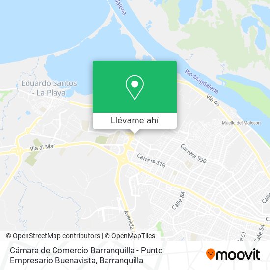 Mapa de Cámara de Comercio Barranquilla - Punto Empresario Buenavista