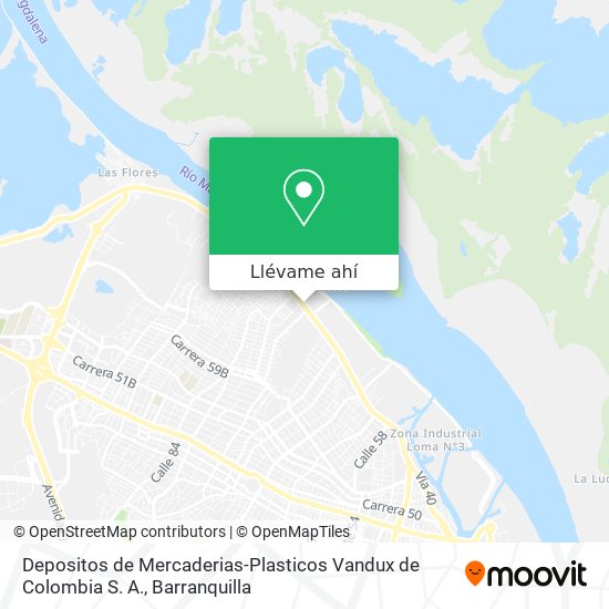 Mapa de Depositos de Mercaderias-Plasticos Vandux de Colombia S. A.