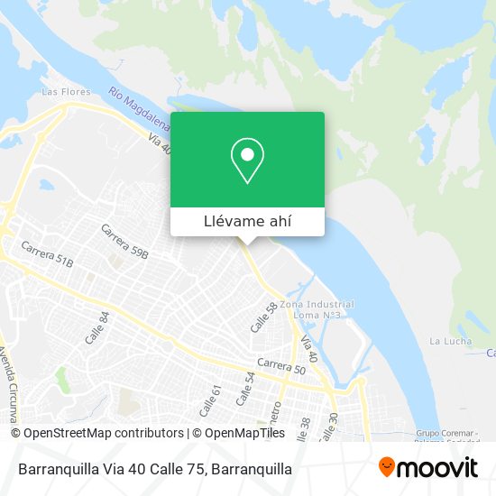 Mapa de Barranquilla Via 40 Calle 75