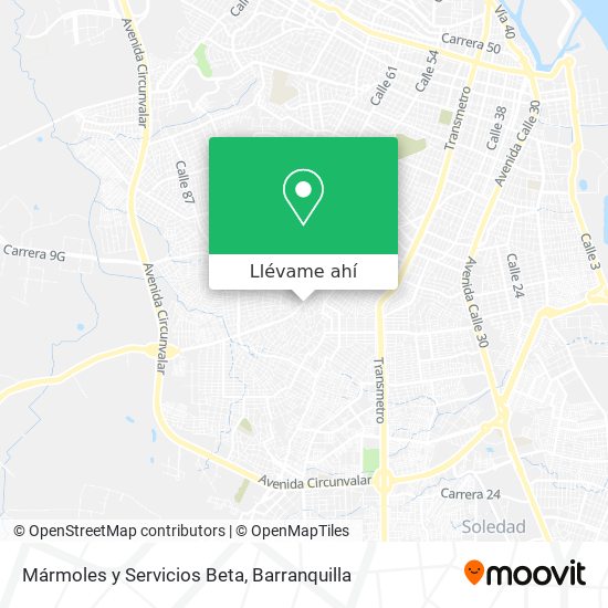 Mapa de Mármoles y Servicios Beta