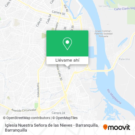 Mapa de Iglesia Nuestra Señora de las Nieves - Barranquilla