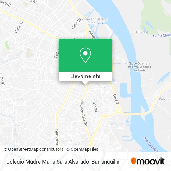 Mapa de Colegio Madre Maria Sara Alvarado