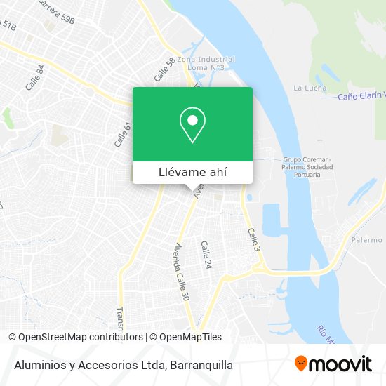 Mapa de Aluminios y Accesorios Ltda